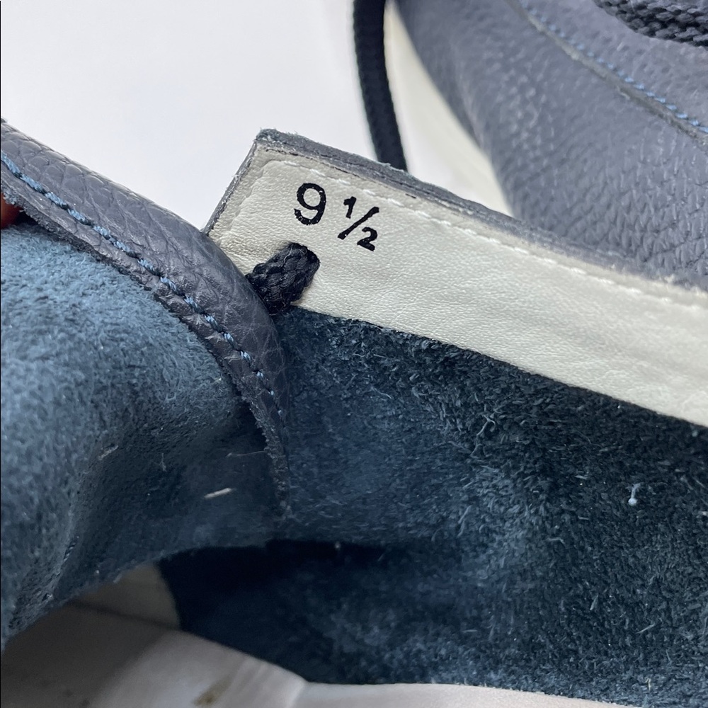 Santoni - Classic Leather Sneakers - Navy - 9.5 - Picture 7 of 10
